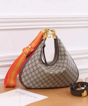 Gucci GG Canvas Jackie 1961 Hobo Bag with Web Strap