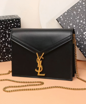 Saint Laurent Kate Envelope Chain Bag – Black & Gold