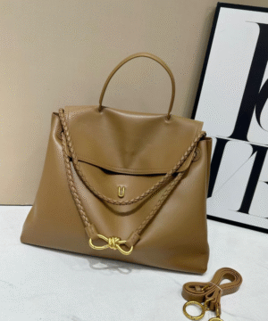 Braided Handle Designer Tote Bag