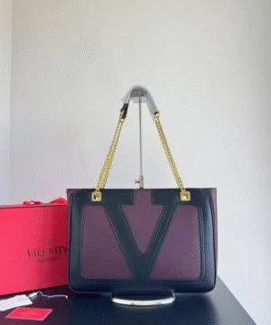 👜 Valentino Garavani VLogo Leather Tote Bag