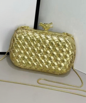 Woven Clutch with Chain Strap
